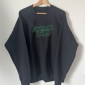 Black Green Day Pop Rock Retro Y2K Music Band Crewneck Sweatshirt